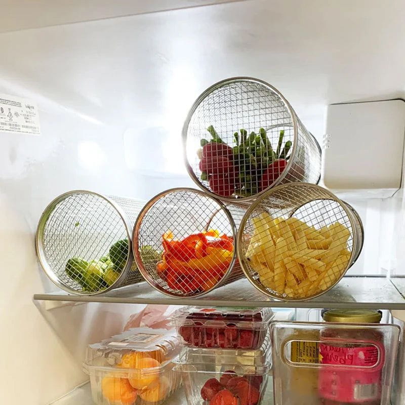 Stainless Steel BBQ Rotating Basket for Grilling Perfection