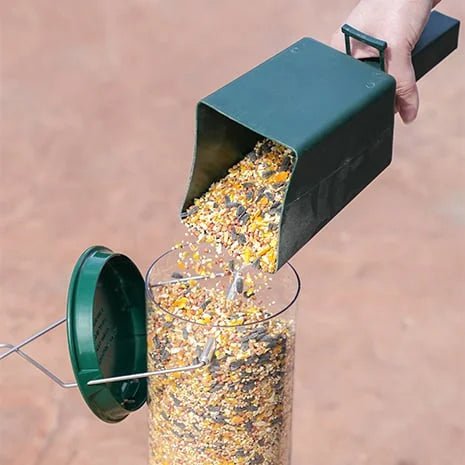 Squirrel-Resistant Hanging Bird Feeder with Metal Cage