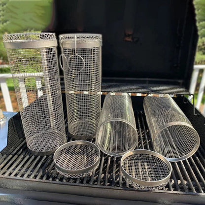 Stainless Steel BBQ Rotating Basket for Grilling Perfection