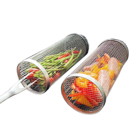Stainless Steel BBQ Rotating Basket for Grilling Perfection