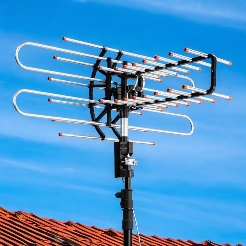 High-Performance Long-Range Outdoor TV Antenna with HD Signal Amplifier