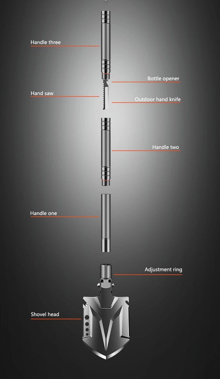 Ultimate 10-in-1 Tactical Folding Shovel for Outdoor Enthusiasts